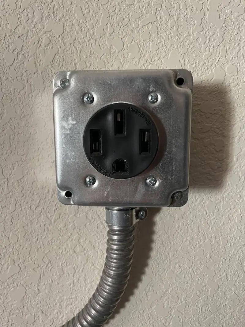 NEMA 14-50 outlet installed for Electrical Panel Upgrade in Broadalbin